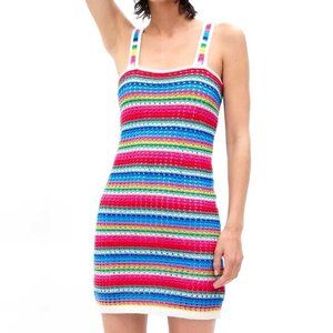 Gap Colorful Rainbow Crochet Dress